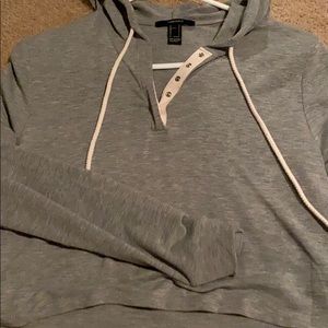 Cropped Hooded Long Sleeve